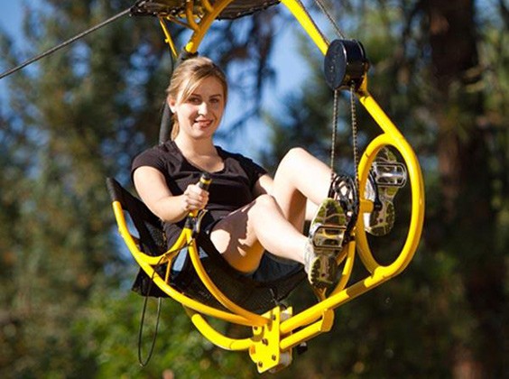 Hanging Cycle Zip Line