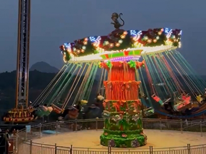 Forest Flying Chair & Rotary Tower Bring Thrills to Amusement Park in India